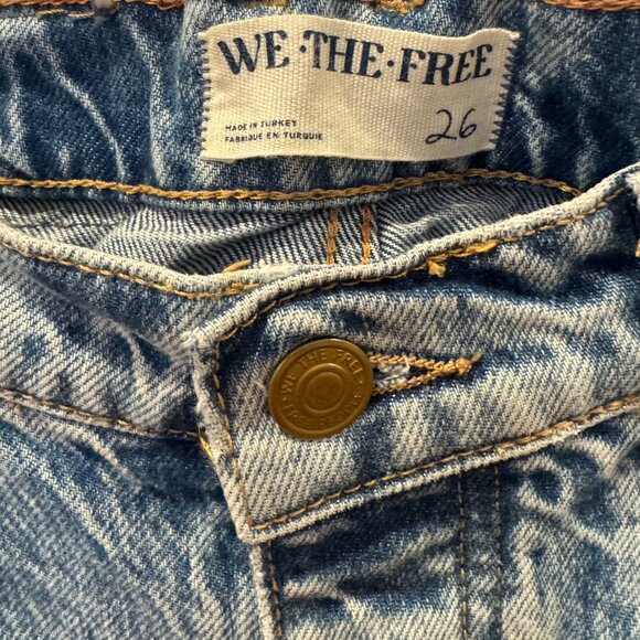 Free People WE THE FREE Good Luck Mid Rise Barrel Jeans - Picture 3 of 3